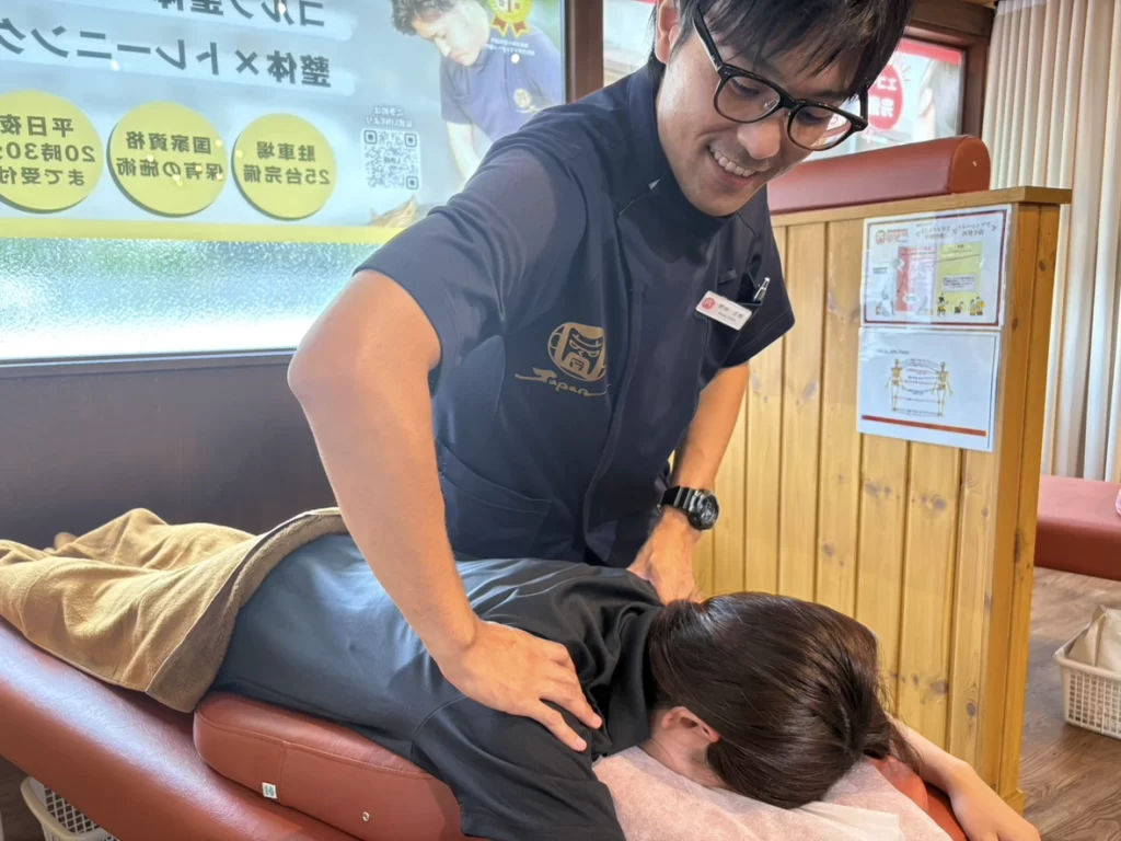 肩の施術中写真